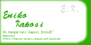 eniko kaposi business card